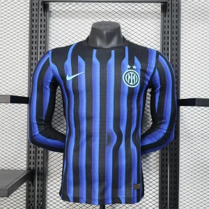 Camiseta Inter de Milão 25/26 Casa (Sem Patrocinio) - (Jugador) Manga Larga